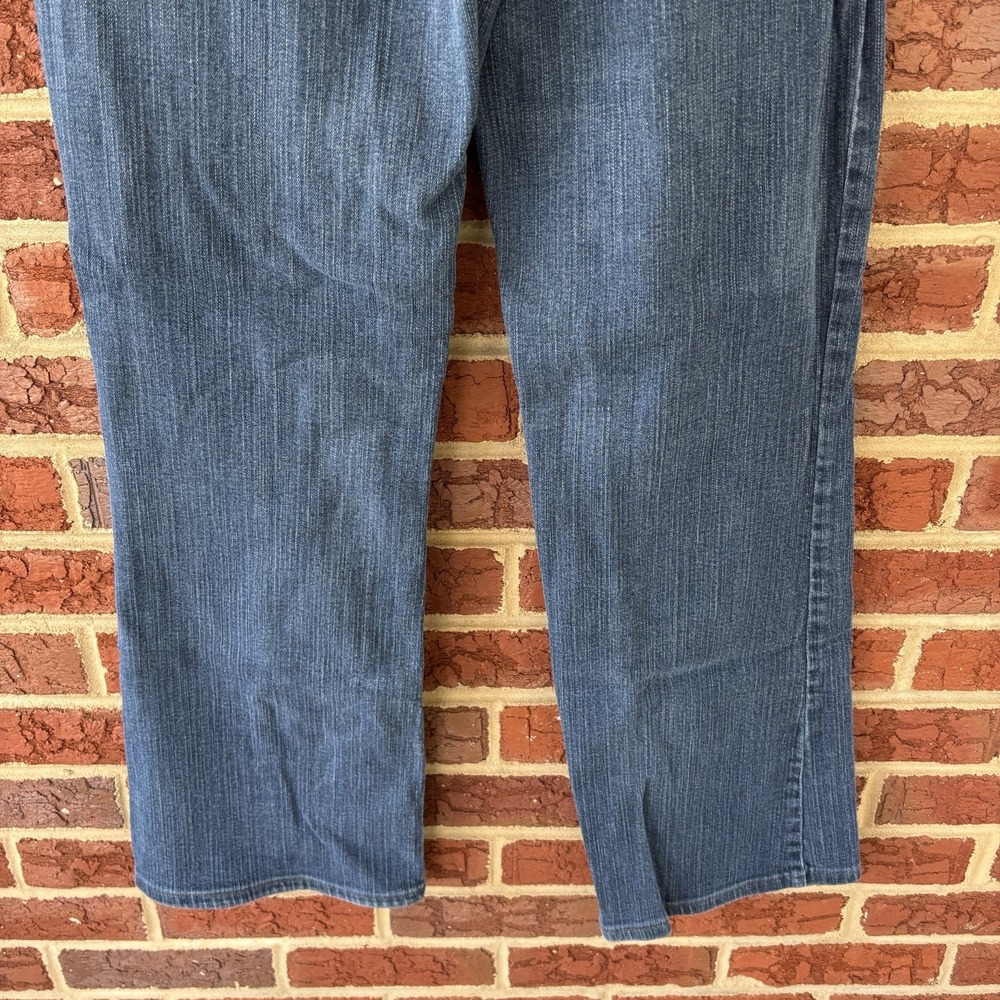 NYDJ Tummy Tuck High Rise Bootcut Jeans Womens 8 Dark Wash 30X30 Made in USA - Picture 8 of 9